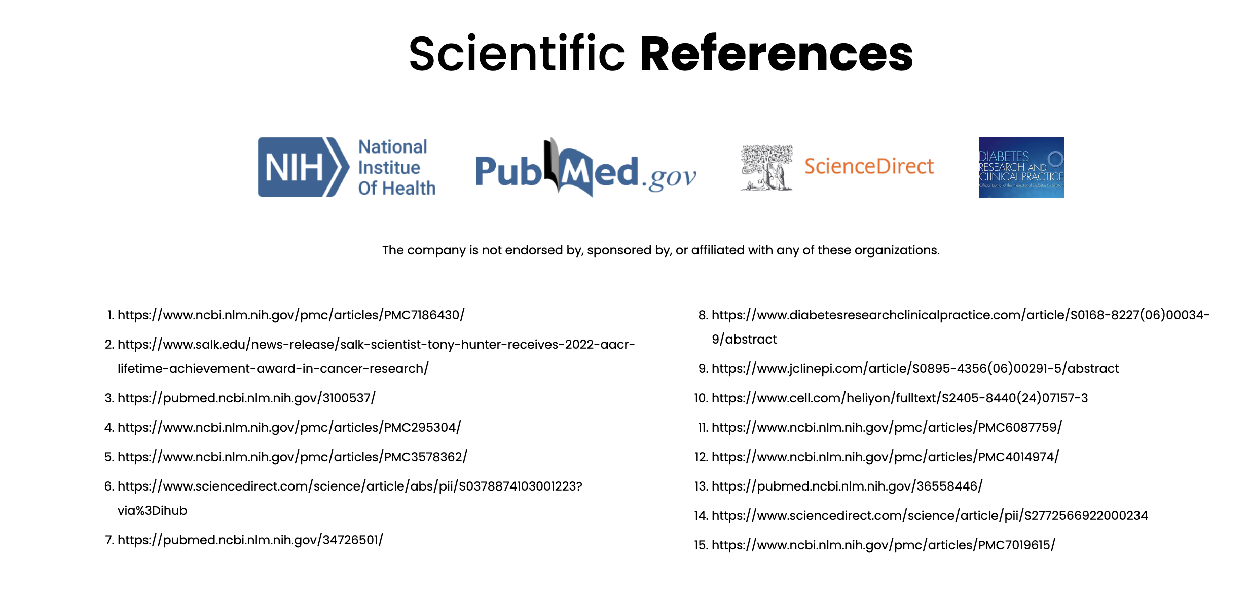 insupure scientific references